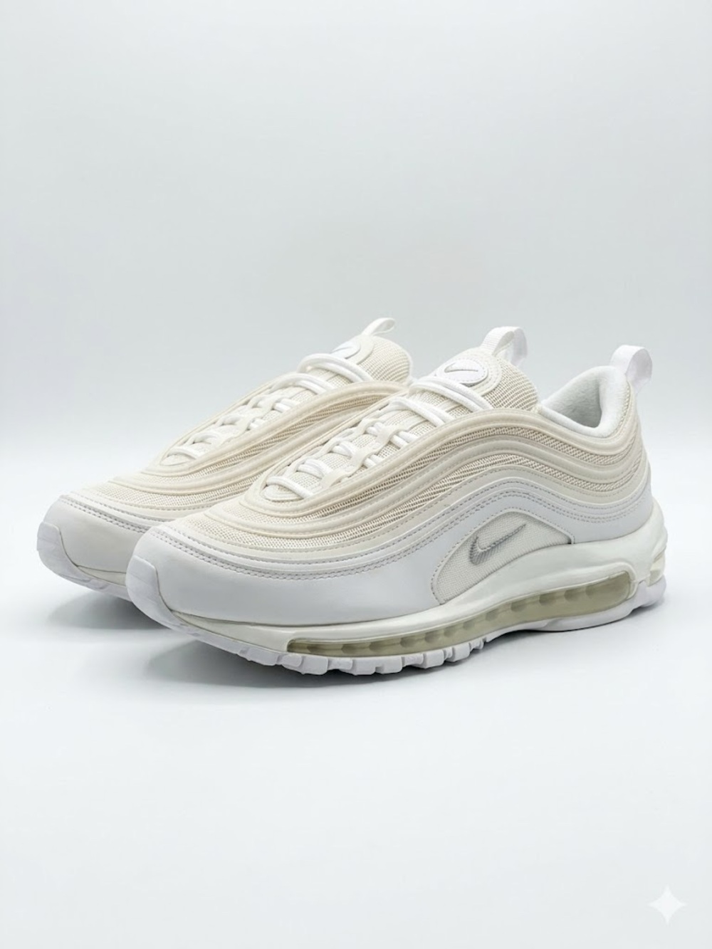 Nike Air Max 97 White Corduroy Beige Cream Running Shoes Mens Size 10.5